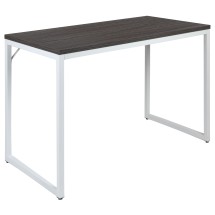Flash Furniture GC-GF156W-12-GRY-GG Industrial Modern Office Home Office Desk, 47&quot; Long, Rustic Gray/White 