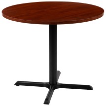 Flash Furniture GC-M-BLK-15-CHR-GG 36" Round Multi-Purpose Cherry Conference Table