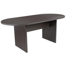 Flash Furniture GC-TL1035-GRY-GG 6' Rustic Gray Oval Conference Table
