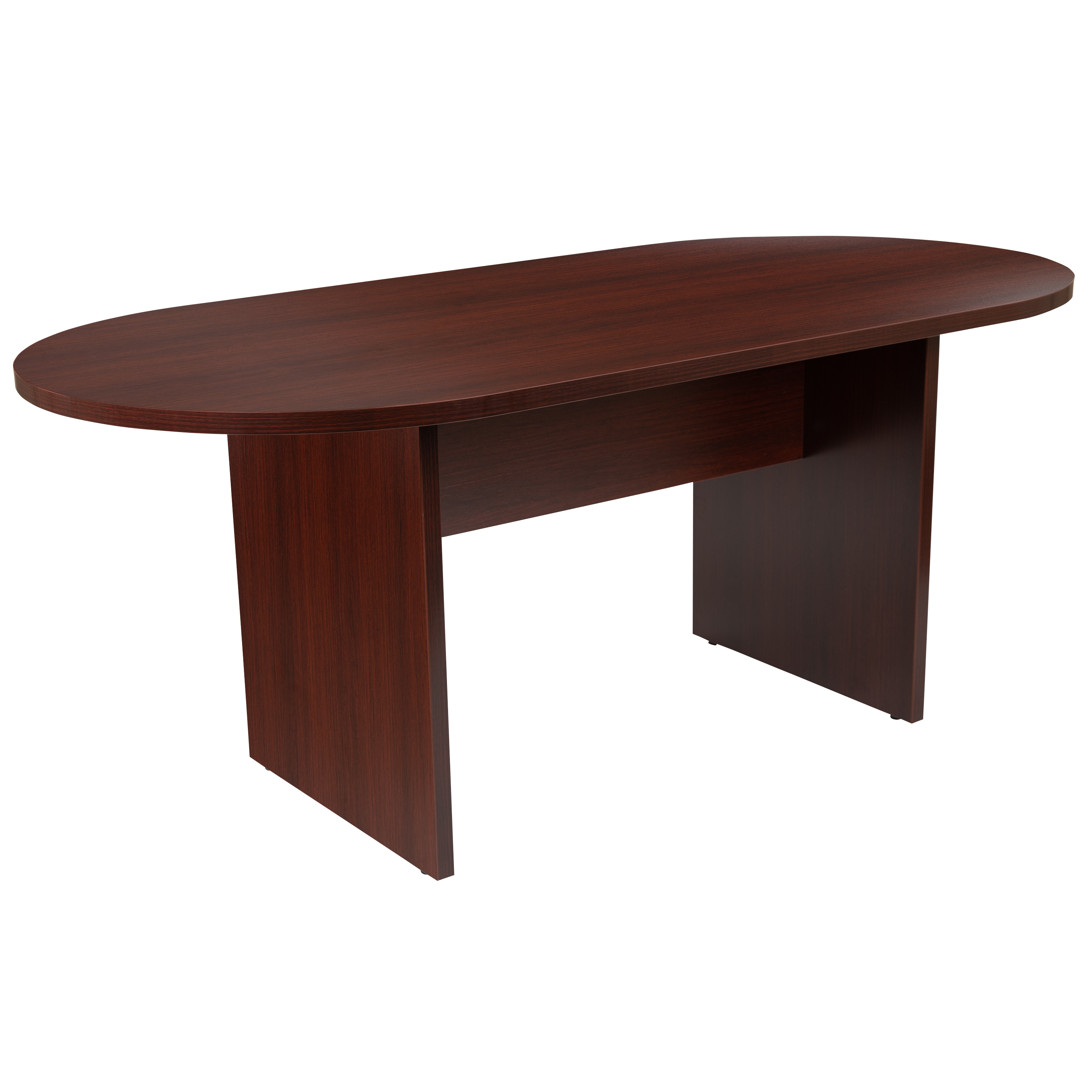 Flash Furniture GC-TL1035-MHG-GG 6' Mahogany Oval Conference Table