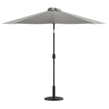 Flash Furniture GM-402003-UB19B-GY-GG Sunny Gray 9 Ft. Round Umbrella - Crank and Tilt Function. Standing Umbrella Base