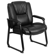 Flash Furniture GO-2138-GG Black LeatherSoft Reception Side Chair