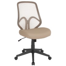 Flash Furniture GO-WY-193A-LTBN-GG Saler High Back Light Brown Mesh Office Chair