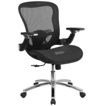 Flash Furniture GO-WY-87-GG Black Mid-Back Black Mesh Executive Swivel Ergonomic Office Chair