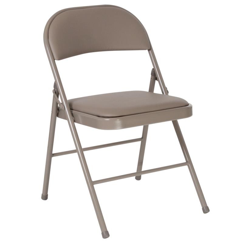 Flash Furniture HA-F003D-GY-GG Hercules Double Braced Gray Vinyl Folding Chair
