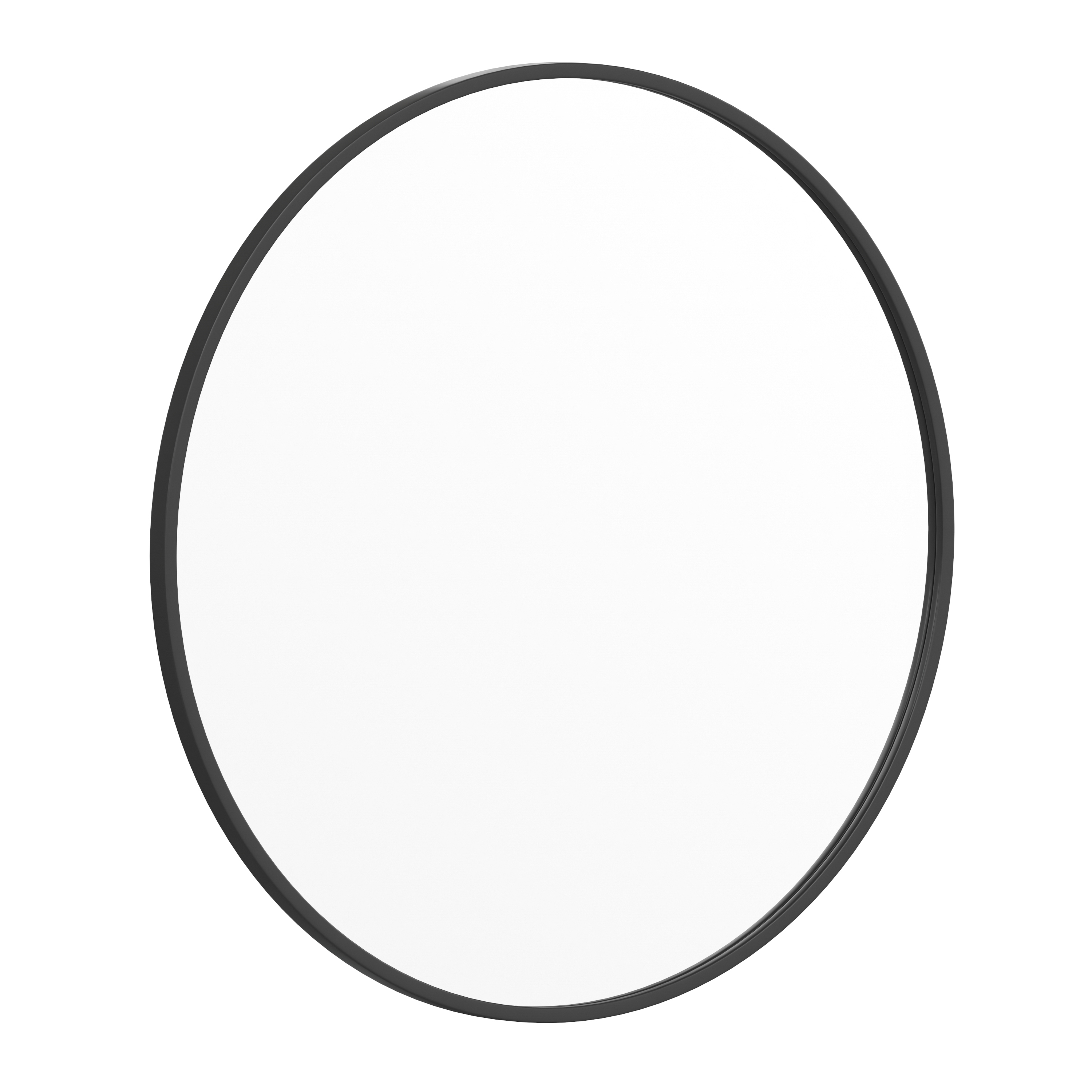 Flash Furniture HFKHD-0GD-CRE8-812315-GG 30" Round Black Metal Framed Wall Mirror