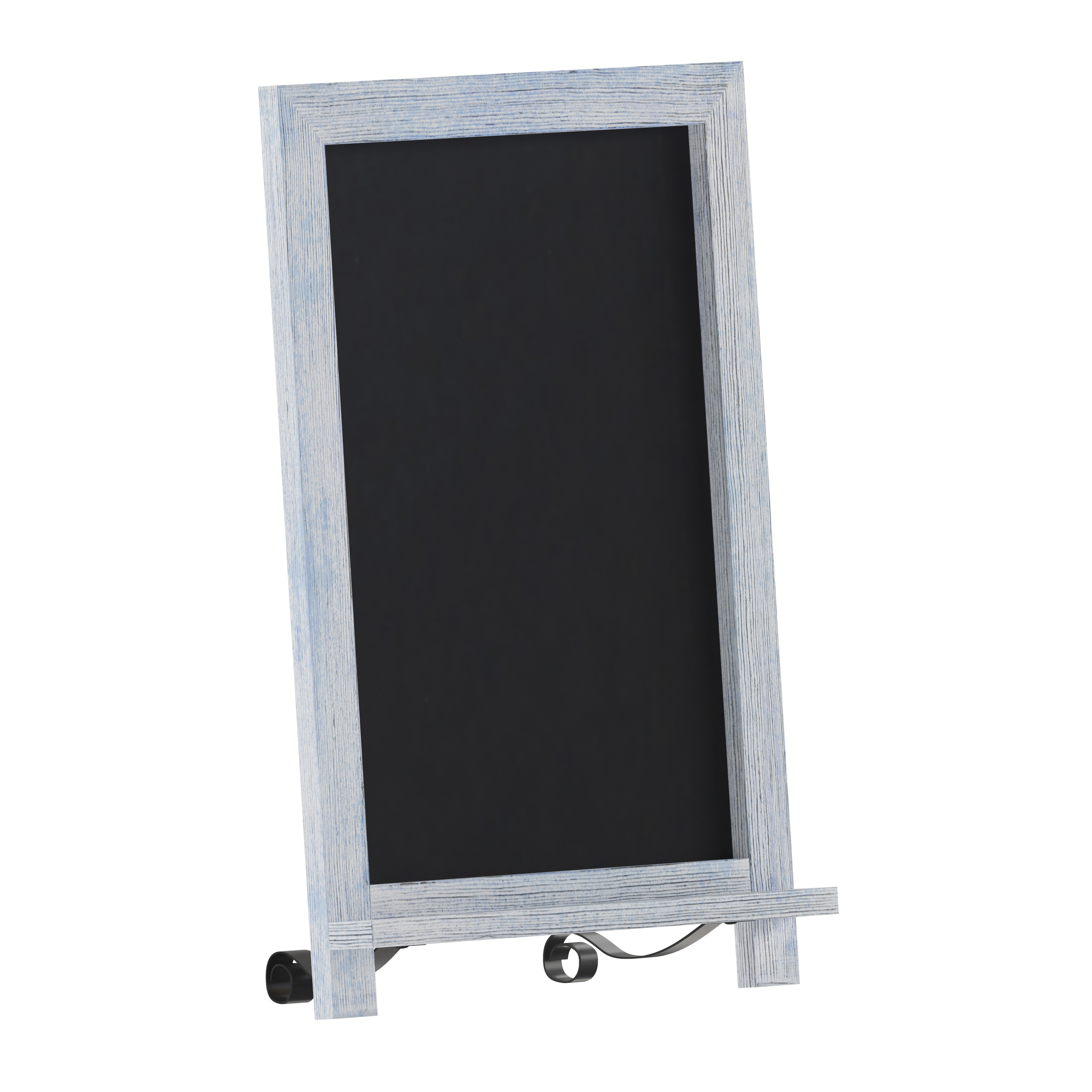 Flash Furniture HFKHD-GDIS-CRE8-422315-GG 12" x 17" Rustic Blue Tabletop or Wall Mount Magnetic Chalkboard Sign