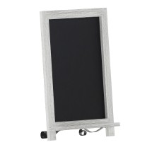 Flash Furniture HFKHD-GDIS-CRE8-522315-GG 12&quot; x 17&quot; Whitewashed Tabletop or Wall Mount Magnetic Chalkboard Sign