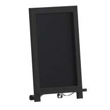 Flash Furniture HFKHD-GDIS-CRE8-722315-GG 12" x 17" Black Tabletop or Wall Mount Magnetic Chalkboard Sign