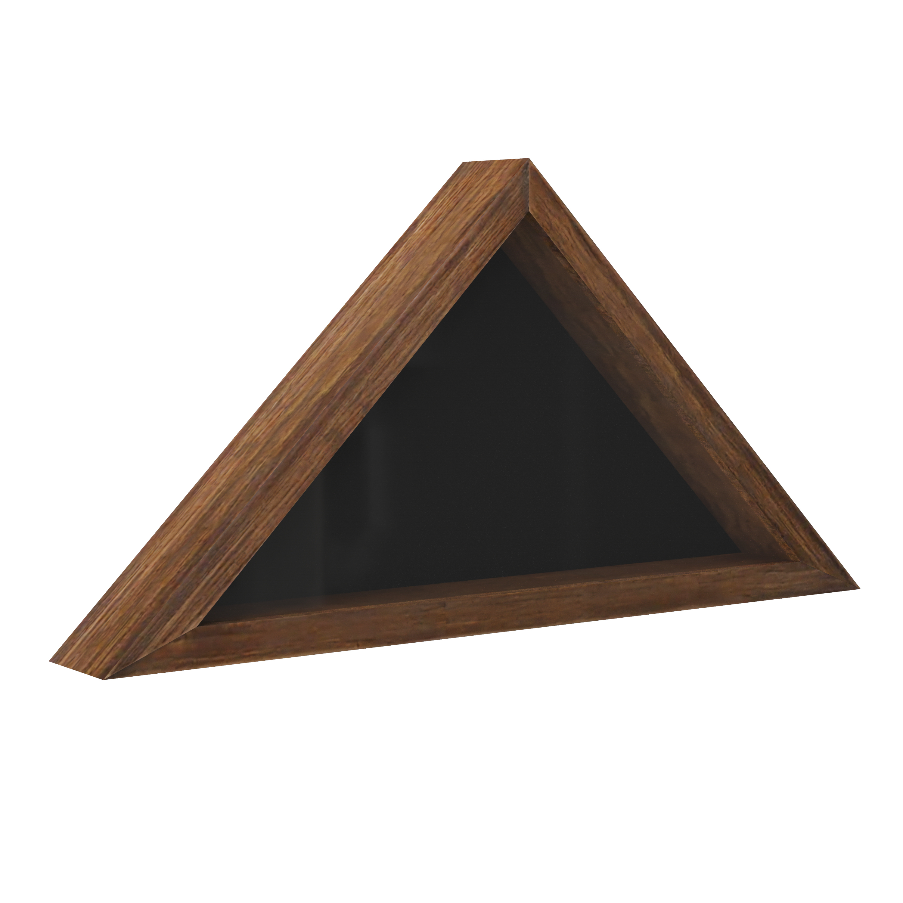 Flash Furniture HFMHD-GDIS-CRE8-602315-GG Rustic Brown Wood Memorial Flag Display Case for 9.5" x 5" American Veteran Flag