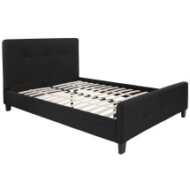 Flash Furniture HG-22-GG Full Size Tufted Upholstered Platform Bed, Black Fabric