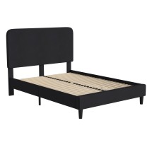 Flash Furniture HG-3WPB21-Q03-Q-BK-GG Charcoal Queen Fabric Upholstered Platform Bed with Headboard