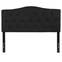 Flash Furniture HG-HB1708-F-BK-GG Black Tufted Upholstered Full Size Headboard, Fabric
