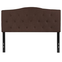Flash Furniture HG-HB1708-F-DBR-GG Dark Brown Tufted Upholstered Full Size Headboard, Fabric