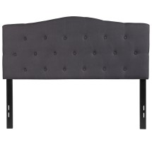 Flash Furniture HG-HB1708-F-DG-GG Dark Gray Tufted Upholstered Full Size Headboard, Fabric