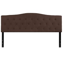Flash Furniture HG-HB1708-K-DBR-GG Dark Brown Tufted Upholstered King Size Headboard, Fabric