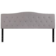Flash Furniture HG-HB1708-K-LG-GG Light Gray Tufted Upholstered King Size Headboard, Fabric