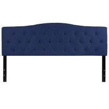 Flash Furniture HG-HB1708-K-N-GG Navy Tufted Upholstered King Size Headboard, Fabric