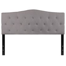 Flash Furniture HG-HB1708-Q-LG-GG Light Gray Tufted Upholstered Queen Size Headboard, Fabric