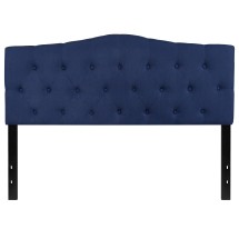 Flash Furniture HG-HB1708-Q-N-GG Navy Tufted Upholstered Queen Size Headboard, Fabric