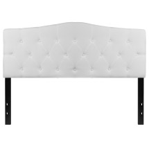 Flash Furniture HG-HB1708-Q-W-GG White Tufted Upholstered Queen Size Headboard, Fabric