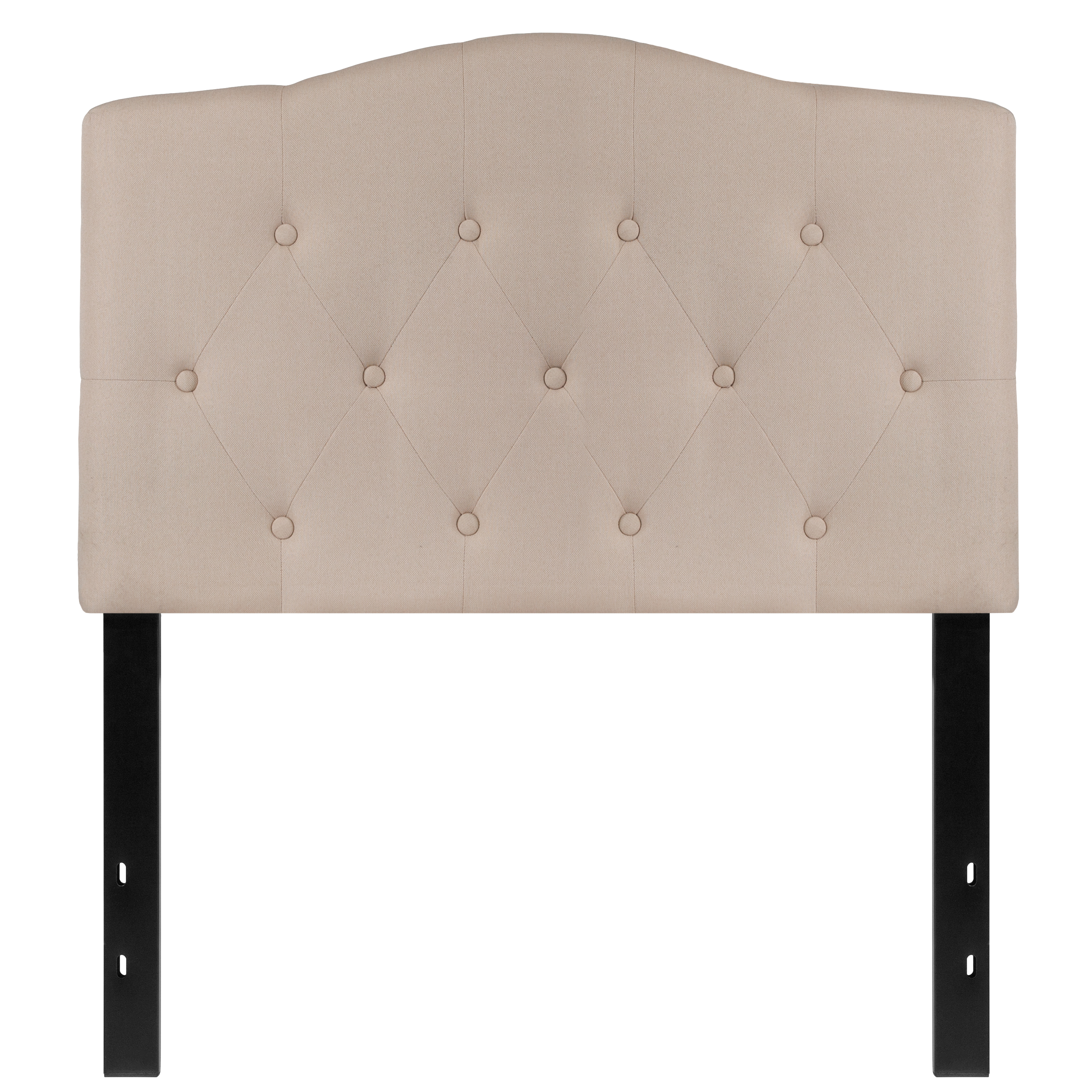Flash Furniture HG-HB1708-T-B-GG Beige Tufted Upholstered Twin Size Headboard, Fabric