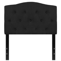 Flash Furniture HG-HB1708-T-BK-GG Black Tufted Upholstered Twin Size Headboard, Fabric