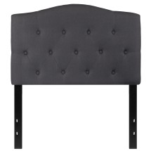 Flash Furniture HG-HB1708-T-DG-GG Dark Gray Tufted Upholstered Twin Size Headboard, Fabric
