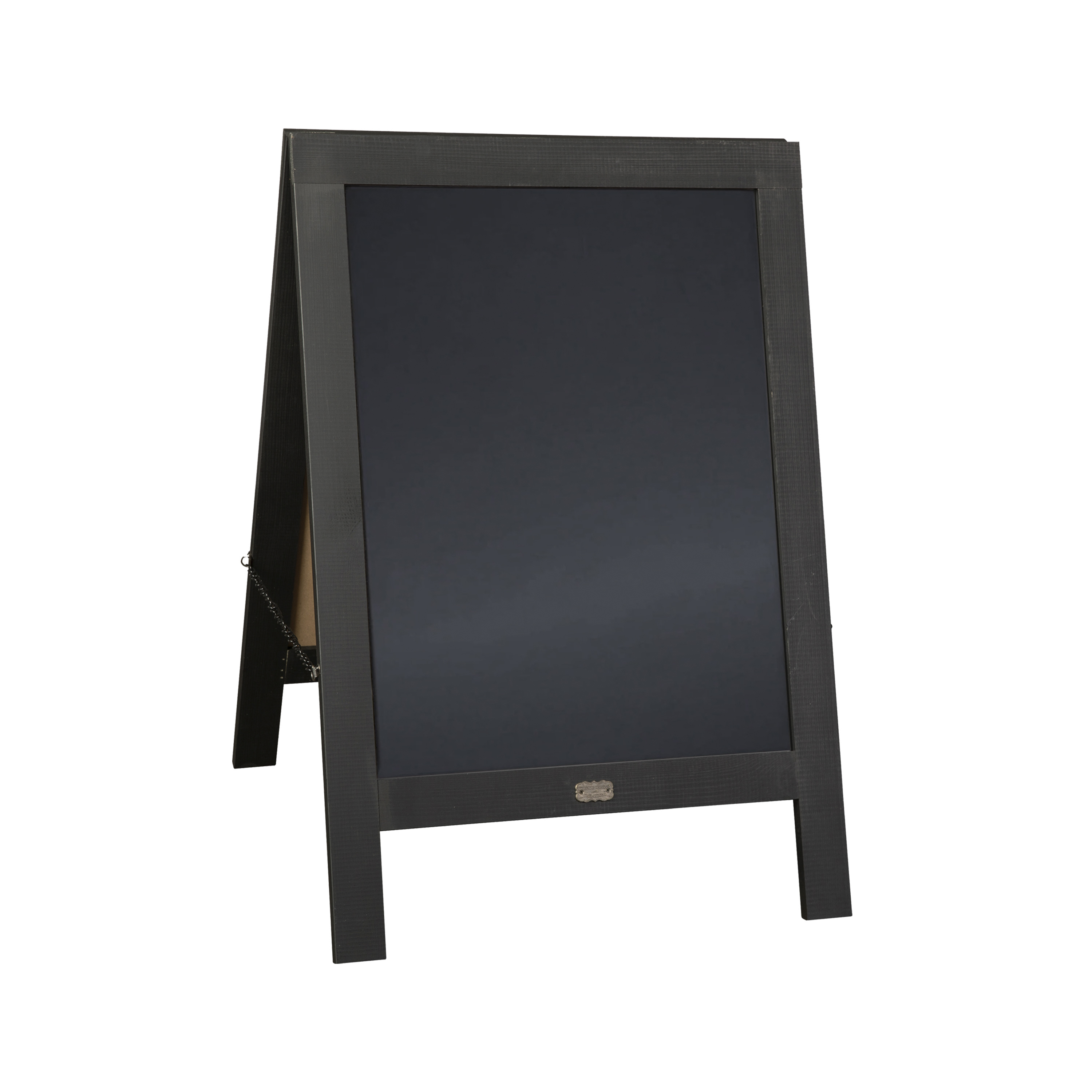 Flash Furniture HGWA-CB-3020-BLK-GG 30" x 20" Indoor/Outdoor Freestanding Black Wood A-Frame Magnetic Freestanding Chalkboard