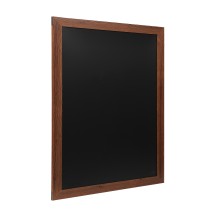 Flash Furniture HGWA-CHK32X46-BRN-GG Canterbury 32&quot; x 46&quot; Torched Brown Wood Wall Mount Magnetic Chalkboard Sign