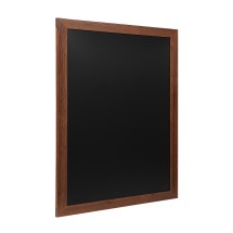 Flash Furniture HGWA-CHK32X46-BRN-GG Canterbury 32" x 46" Torched Brown Wood Wall Mount Magnetic Chalkboard Sign