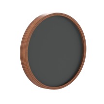 Flash Furniture HGWA-CHKCIRCLE12-2PK-BRN-GG Canterbury 12&quot; Round Wall Mounted Magnetic Chalkboard with Eraser / Chalk, Rustic Wood Frame, Set of 2