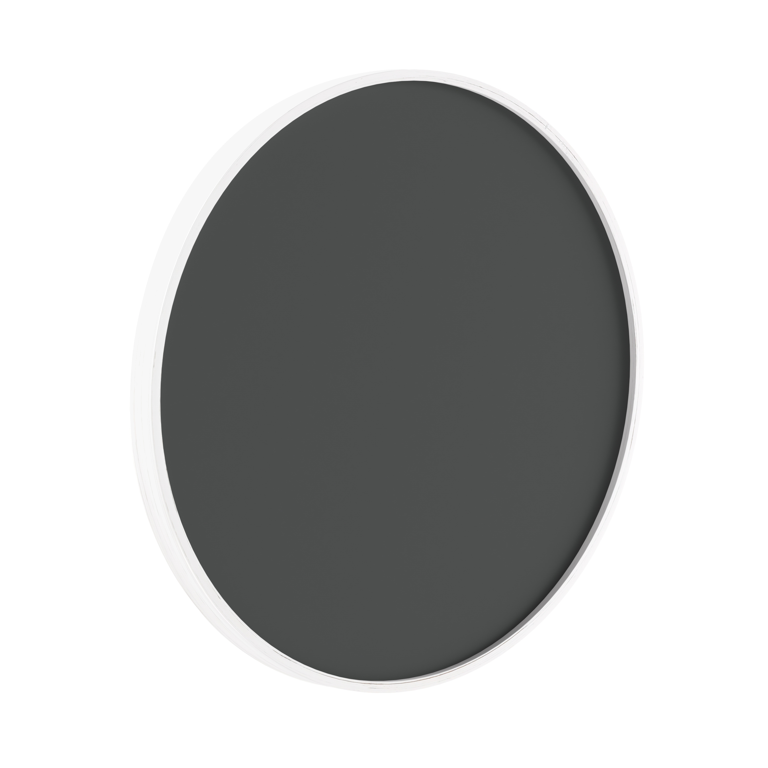 Flash Furniture HGWA-CHKCIRCLE24-WHTWSH-GG Canterbury 24" Round Wall Mounted Magnetic Chalkboard with Eraser / Chalk, Whitewash Wood Frame