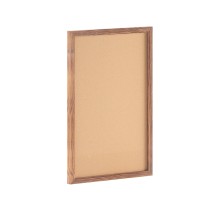 Flash Furniture HGWA-CK-20X30-BRN-GG Camden Rustic 20&quot; x 30&quot; Wall Mount Cork Board with Wooden Push Pins for Home, School, or Business in Torched Brown