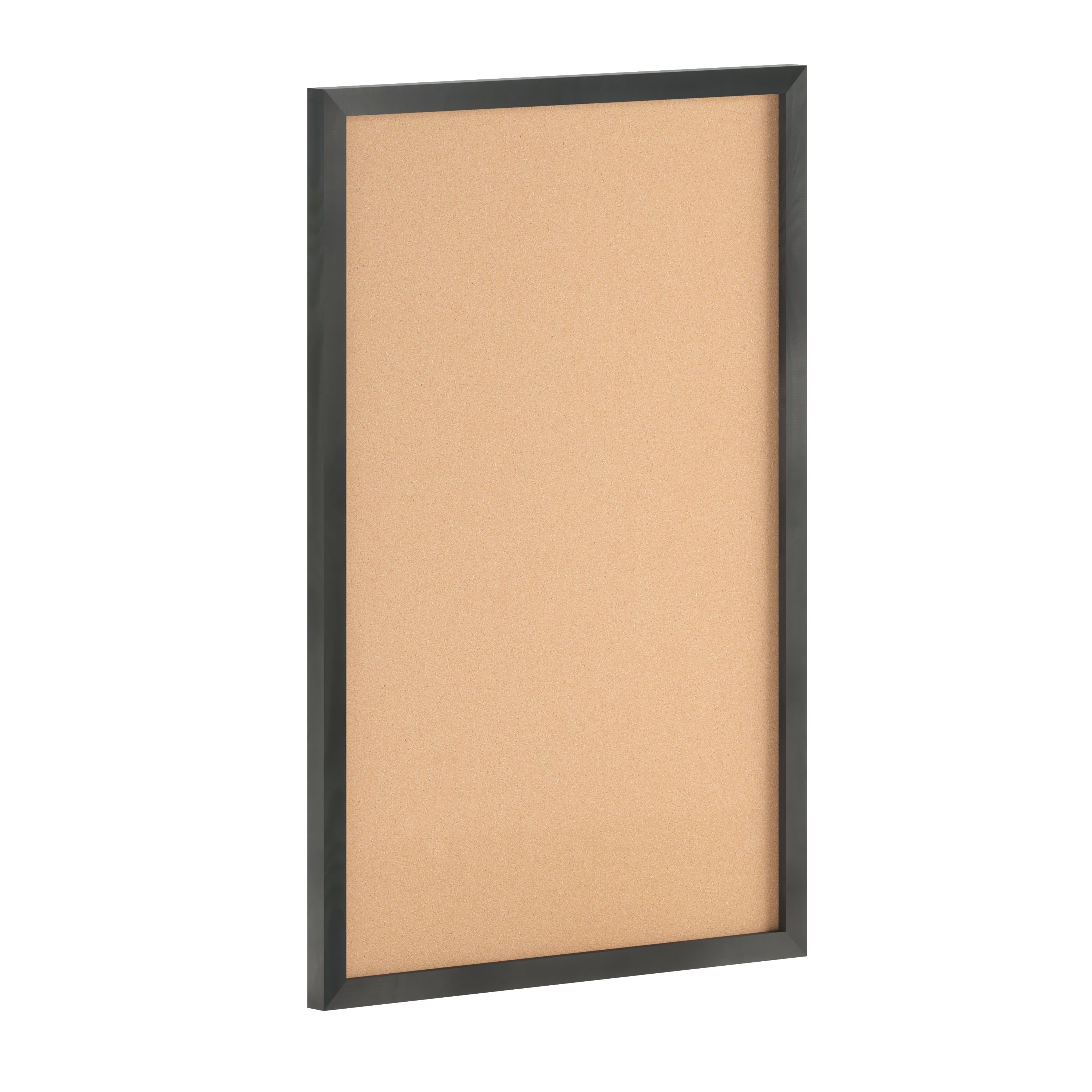 Flash Furniture HGWA-CK-24X36-BLK-GG Rustic 24" x 36" Wall Mount Cork Board with Wooden Push Pins, Black