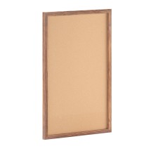Flash Furniture HGWA-CK-24X36-BRN-GG Camden Rustic 24" x 36" Wall Mount Cork Board with Wooden Push Pins for Home, School, or Business in Torched Brown