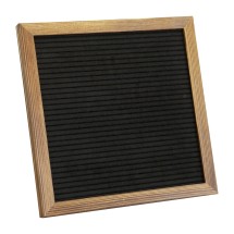 Flash Furniture HGWA-FB10-TORCH-GG 10&quot; x 10&quot; Felt Wood Frame Letter Board with 389 Pieces, Torched Wood/Black Felt