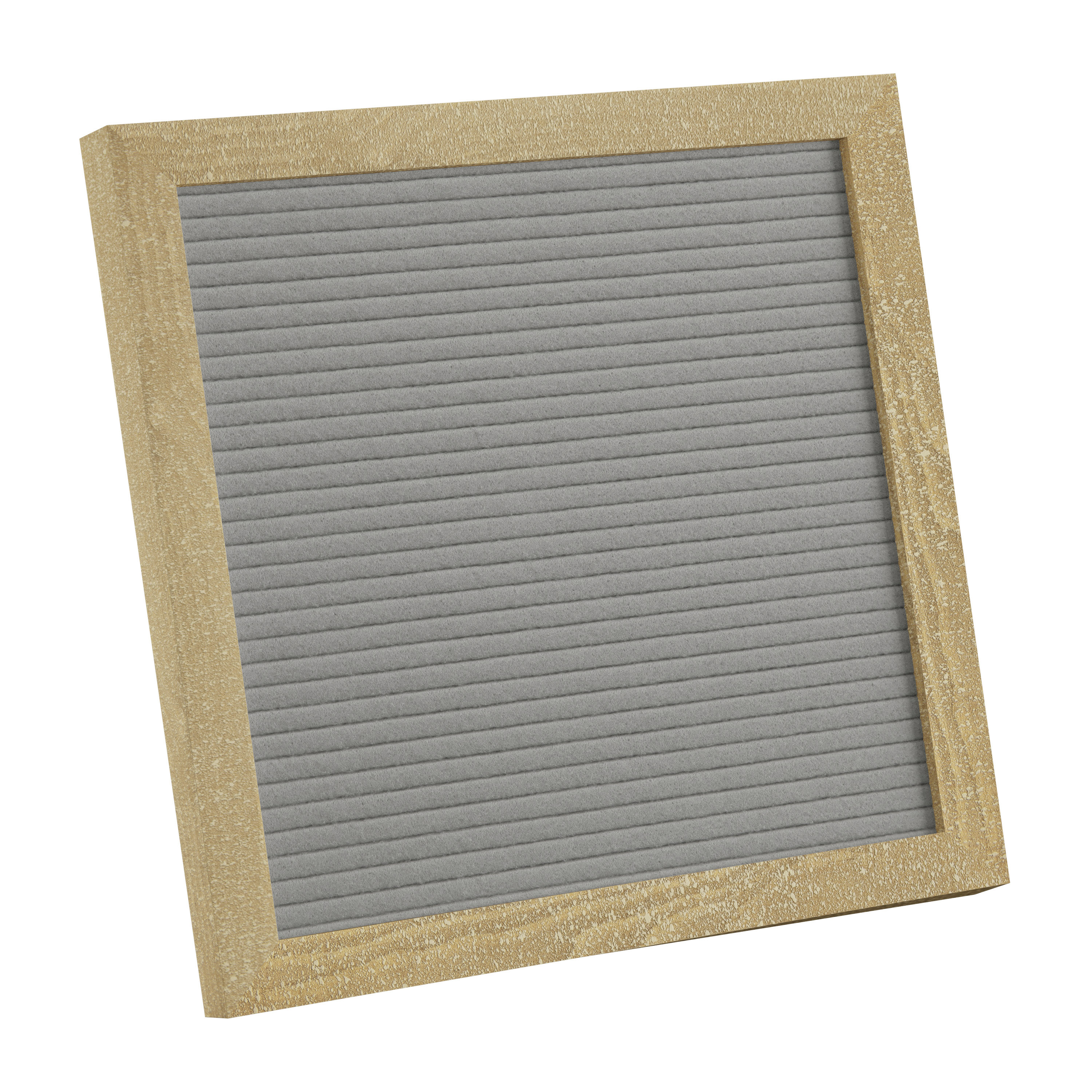Flash Furniture HGWA-FB10-WEATH-GG 10" x 10" Felt Wood Frame Letter Board with 389 Pieces, Weathered Wood/Gray Felt