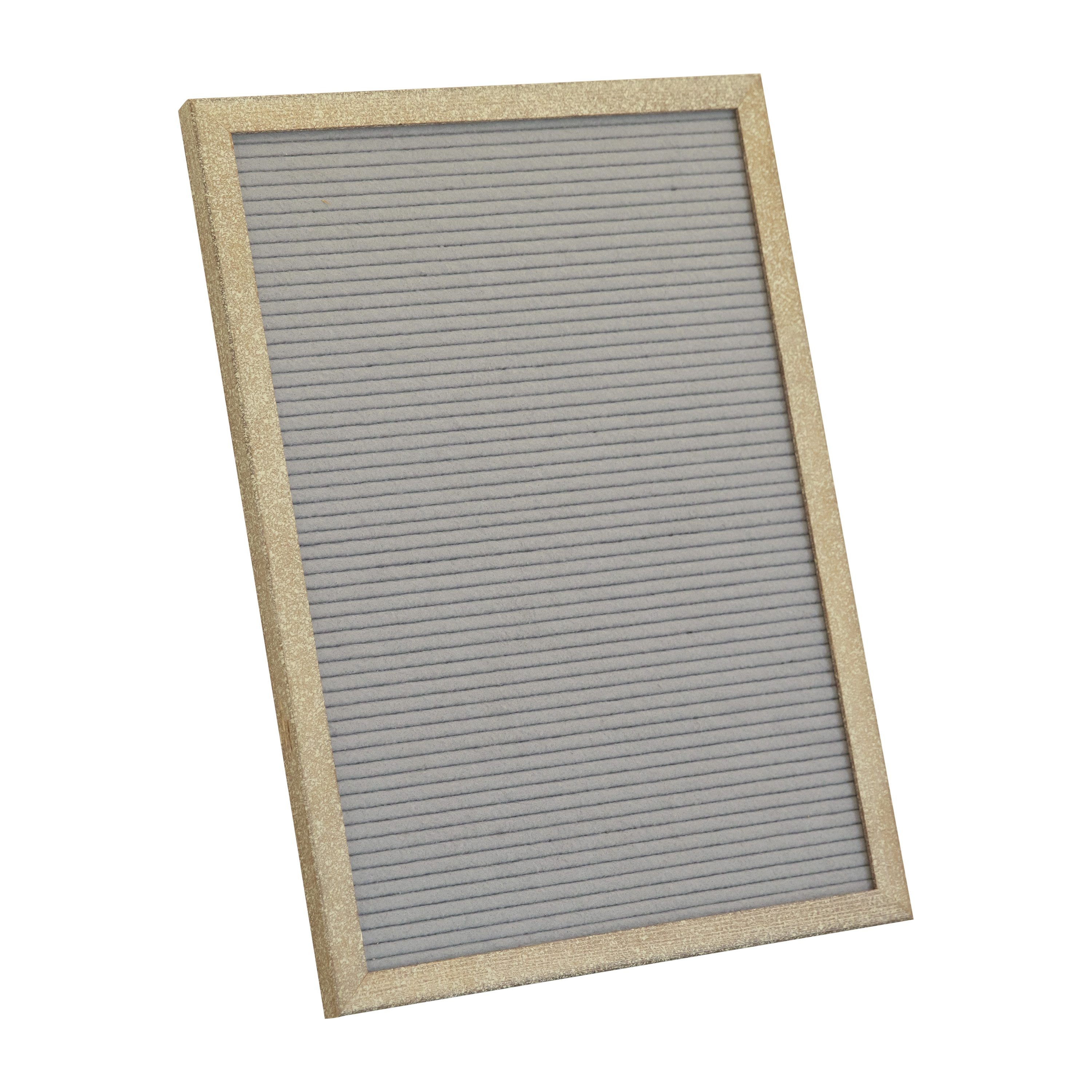Flash Furniture HGWA-FB1217-WEATH-GG 12" x 17" Felt Wood Frame Letter Board with 389 Pieces, Weathered Wood/Gray Felt