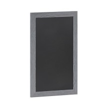 Flash Furniture HGWA-GDI-CRE8-552315-GG Canterbury 20" x 30" Rustic Gray Wall Mount Magnetic Chalkboard Sign with Eraser