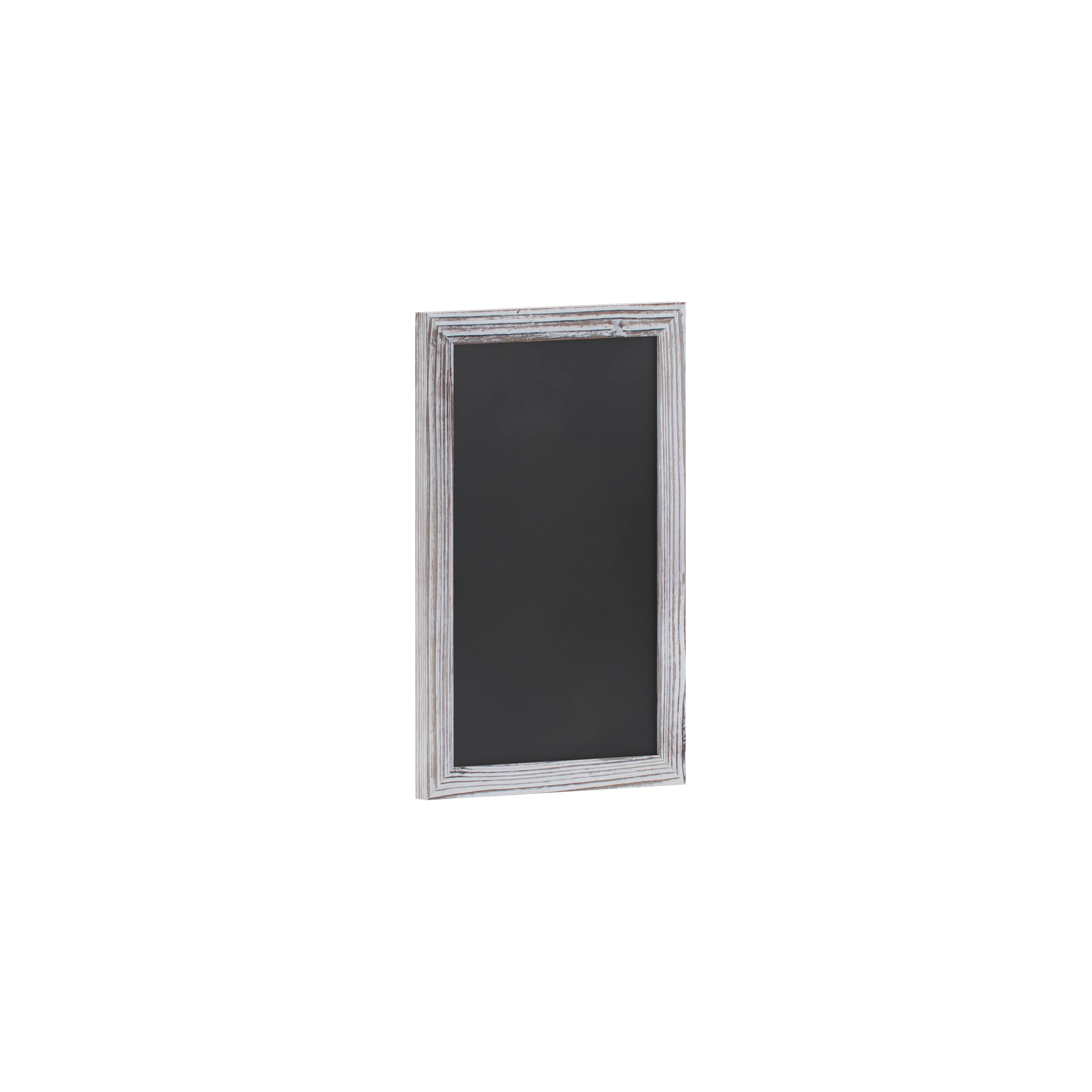 Flash Furniture HGWA-GDIS-CRE8-662315-GG Canterbury 11" x 17" Whitewashed Wall Mount Magnetic Chalkboard Sign with Eraser