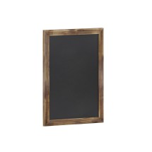 Flash Furniture HGWA-GDIS-CRE8-852315-GG Canterbury 18" x 24" Torched Wood Wall Mount Magnetic Chalkboard Sign with Eraser