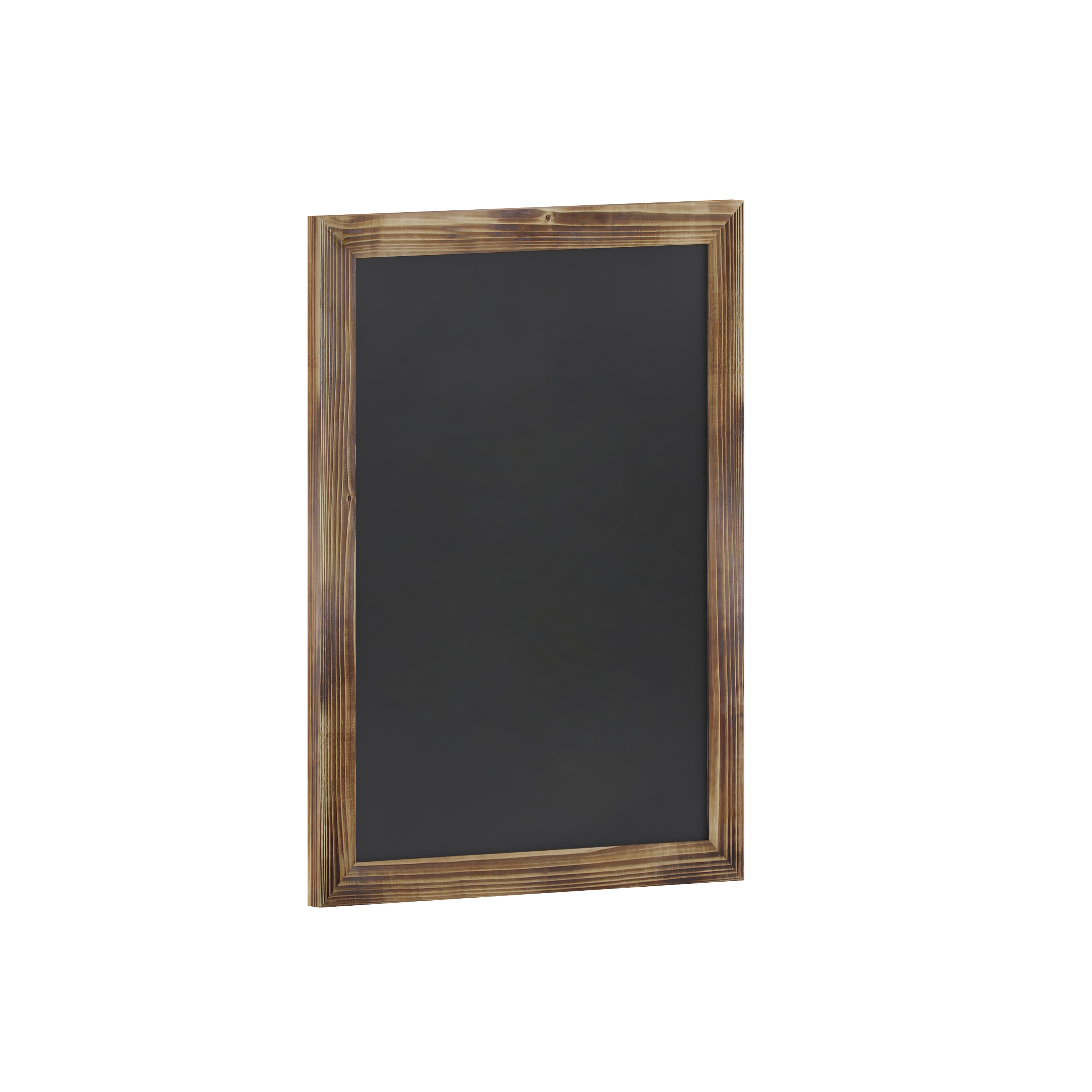 Flash Furniture HGWA-GDIS-CRE8-852315-GG Canterbury 18" x 24" Torched Wood Wall Mount Magnetic Chalkboard Sign with Eraser