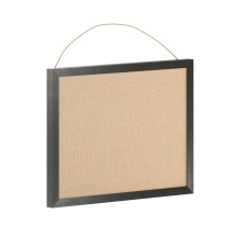 Flash Furniture HGWA-LINEN-18X24-BLK-GG Rustic Wall Mount Black Linen Board with Wood Push Pins, 18" x 24" 