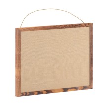 Flash Furniture HGWA-LINEN-20X30-BRN-GG Rustic Wall Mount Torched Brown Linen Board with Wood Push Pins, 20&quot; x 30&quot; 