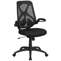 Flash Furniture HL-0013-GG High Back Black Mesh Executive Swivel Ergonomic Office Chair with Lumbar Support