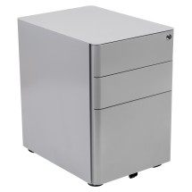 Flash Furniture HZ-CHPL-01-GRY-GG Gray Modern 3-Drawer Mobile Locking Filing Cabinet and Hanging Drawer