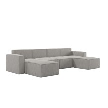 Flash Furniture IS-IT2231-6PCSEC-GRY-GG Luxury Modular 6 Piece Sectional Sofa, Gray