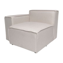 Flash Furniture IS-IT2231-LC-CRM-GG Luxury Modular Sectional Sofa, Left Side with Arm Rest, Cream