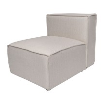 Flash Furniture IS-IT2231-MC-CRM-GG Luxury Modular Sectional Sofa, Armless Center Seat, Cream